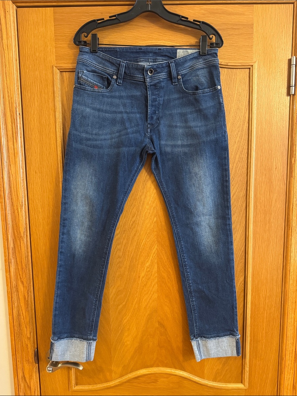 Diesel Sleenker SP C680R Slim Skinny Stretch Jeans Men’s 31 Blue Cuffed